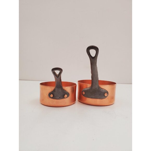 Handmade Copper Pot. Brass Handled Copper Pot- Special Gift - set of tow - Picture 7 of 10